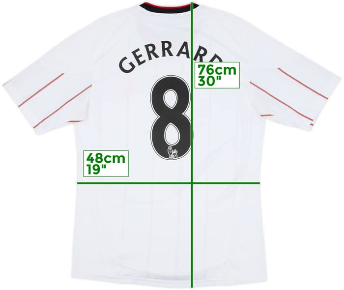 2010-11 Liverpool Away Shirt Gerrard #8 - 6/10 - (M)