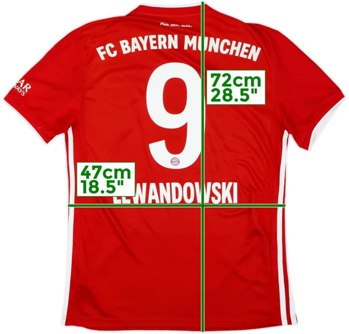 2020-21 Bayern Munich Home Shirt Lewandowski #9 - 7/10 - (M)