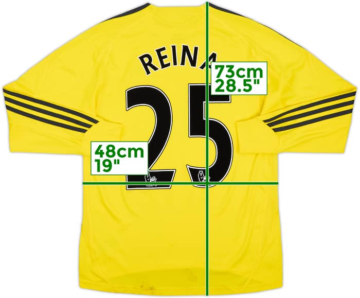 Camiseta de portero del Liverpool 2009-10 Reina #25 - 6/10 - (Niños L)