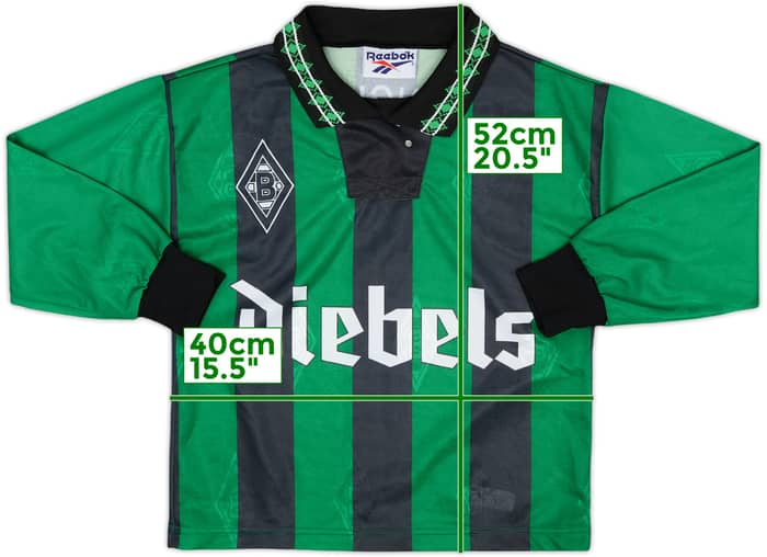 1995-96 Borussia Monchengladbach Away L/S Shirt - 8/10 - (S.Boys)