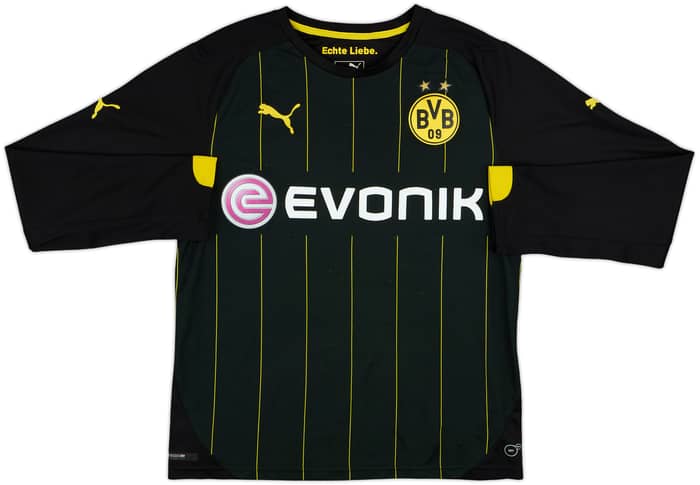 2014-16 Borussia Dortmund Away L/S Shirt - 6/10 - (S)