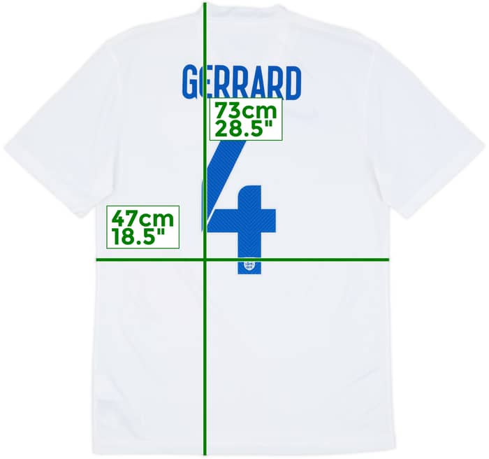 2014-15 England Home Shirt Gerrard #4 - 7/10 - (S)