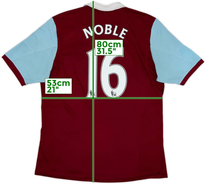 2013-14 West Ham Home Shirt Noble #16 - 5/10 - (XL)
