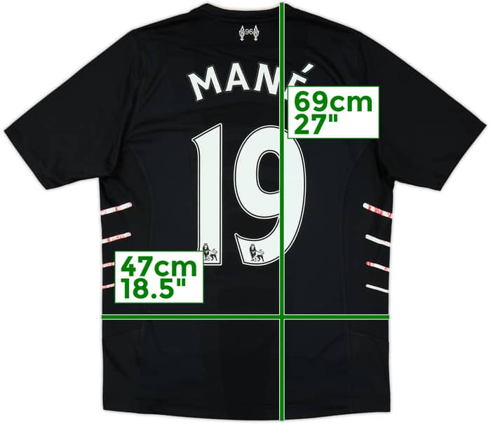 2016-17 Liverpool Away Shirt Mane #19 - 7/10 - (XL.Boys)