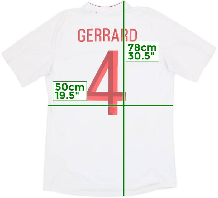 2012-13 England Home Shirt Gerrard #4 - 6/10 - (M)