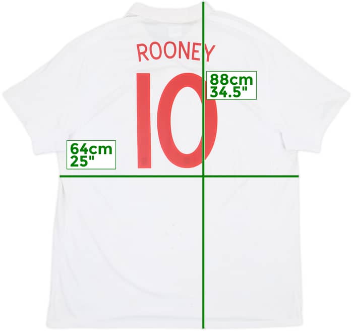 2009-10 England Home Shirt Rooney #10 - 6/10 - (3XL)