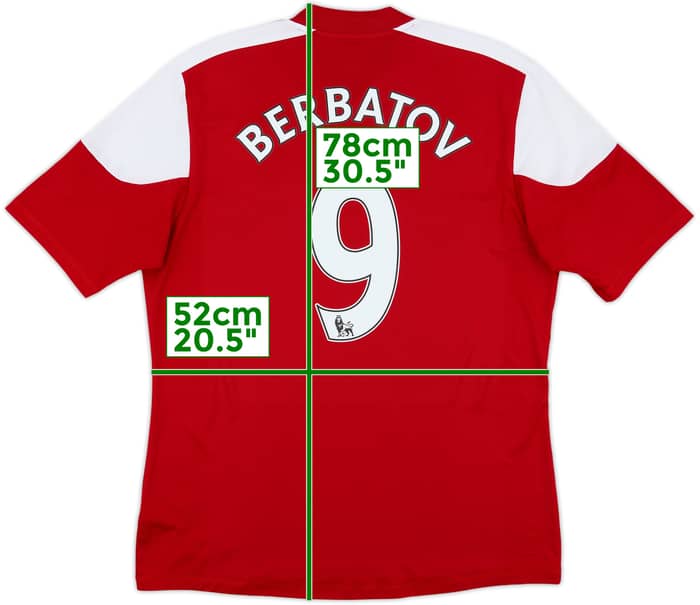 2013-15 Fulham Away Shirt Berbatov #9 - 9/10 - (L)