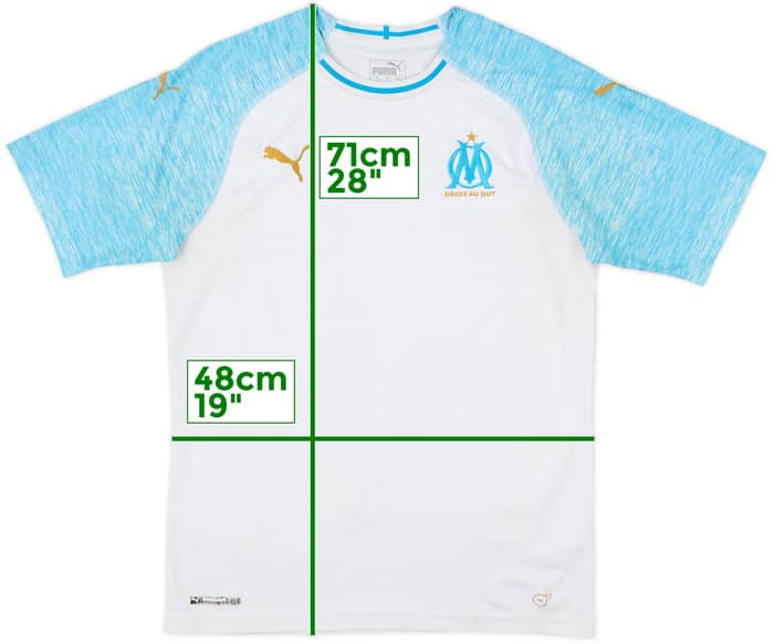 2018-19 Olympique Marseille Home Shirt - 4/10 - (M)