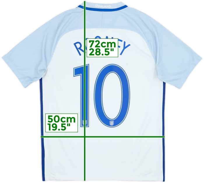 2016-17 England Home Shirt Rooney #10 - 6/10 - (M)