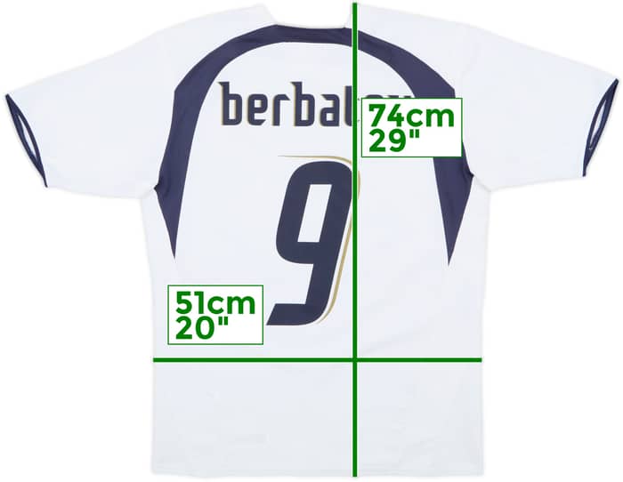 2006-07 Tottenham Home Shirt Berbatov #9 - 8/10 - (M)