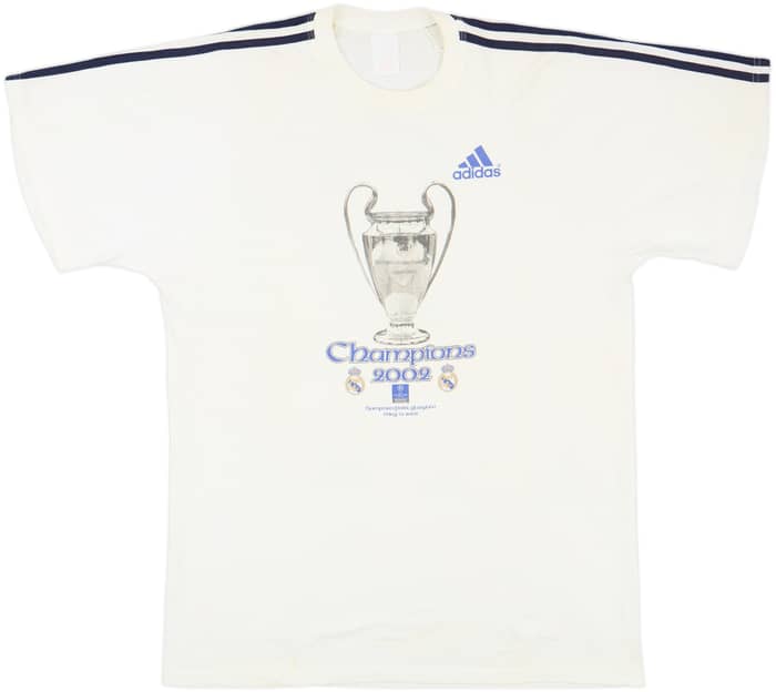 2002 Real Madrid adidas 'Champions League Winners' Cotton Tee - 6/10 - (XL)