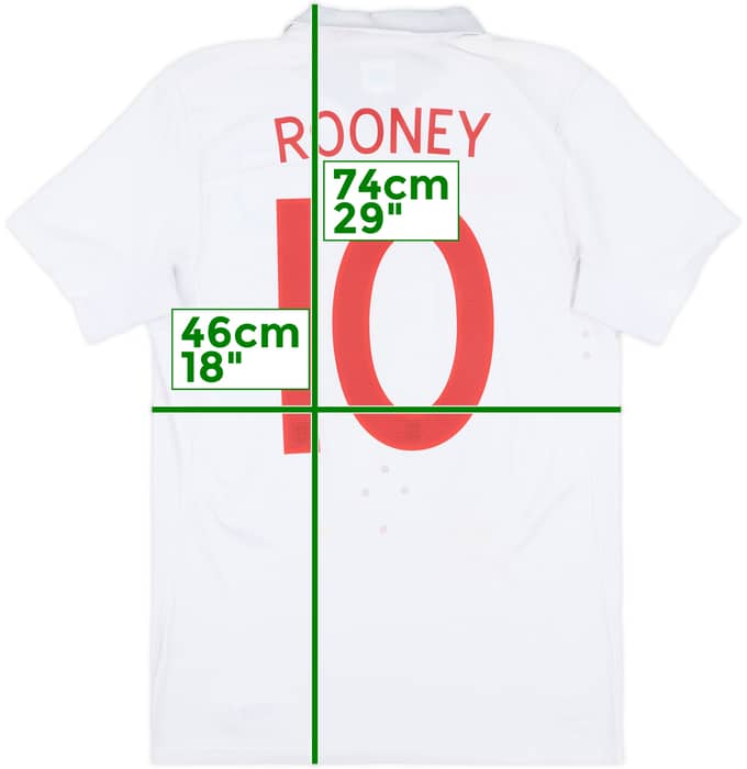 2009-10 England Home Shirt Rooney #10 - 6/10 - (M)
