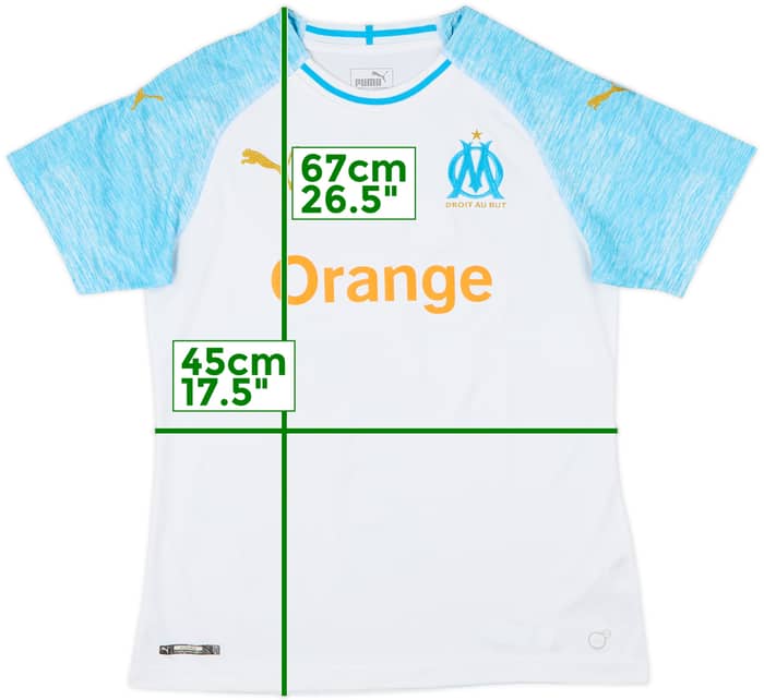 2018-19 Olympique Marseille Home Shirt - 8/10 - (Women's M)