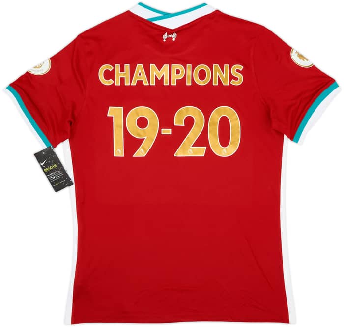 2020-21 Liverpool Home Shirt Champions #19-20 (L)