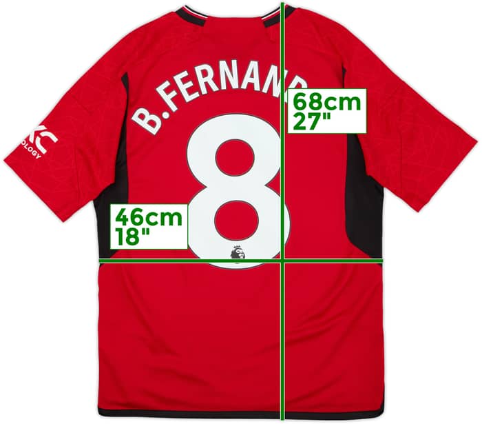 2023-24 Manchester United Home Shirt B.Fernandes #8 - 10/10 - (XL.Boys)