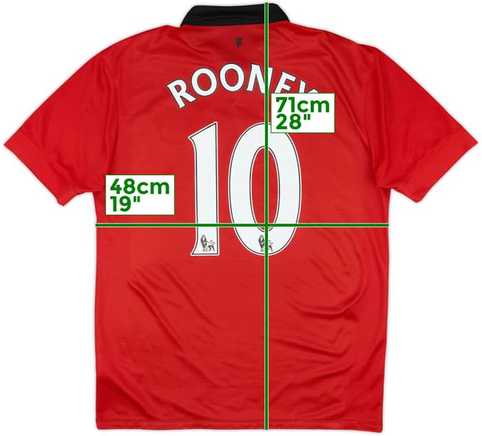2013-14 Manchester United Camiseta Local Rooney #10 - 5/10 - (M)
