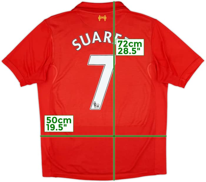 2012-13 Liverpool Home Shirt Suarez #7 - 7/10 - (M)