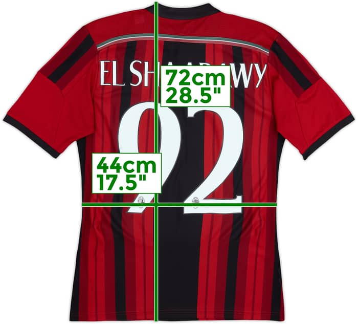 2014-15 AC Milan Maillot Domicile El Shaarawy #92 - 6/10 - (S)