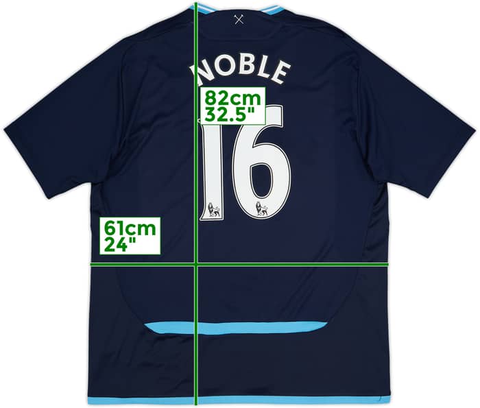 2009-10 West Ham Away Shirt Noble #16 - 8/10 - (XL)