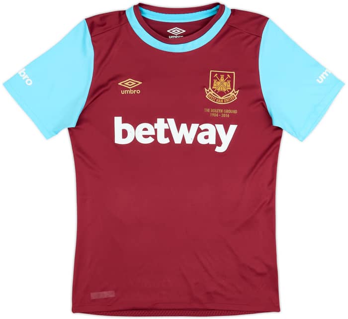 2015-16 West Ham 'Boleyn' Home Shirt Noble #16 - 6/10 - (S)