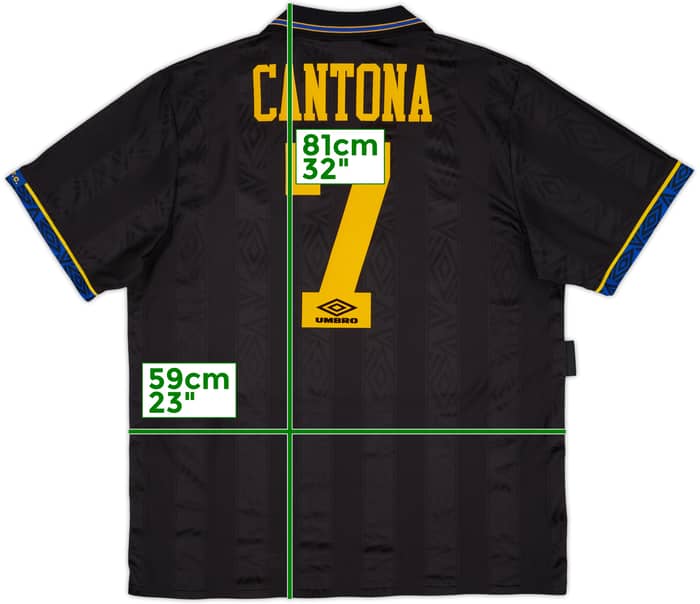 1993-95 Manchester United Away Shirt Cantona #7 - 8/10 - (XL)