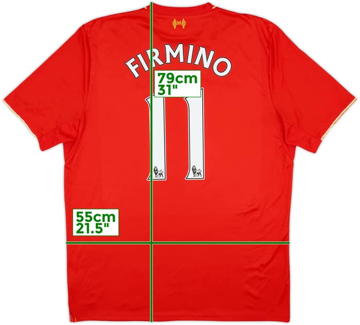 Camiseta de local del Liverpool 2015-16 Firmino #11 - 6/10 - (XL)