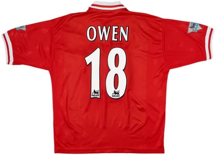 1996-98 Liverpool Home Shirt Owen #18 - 7/10 - (L)