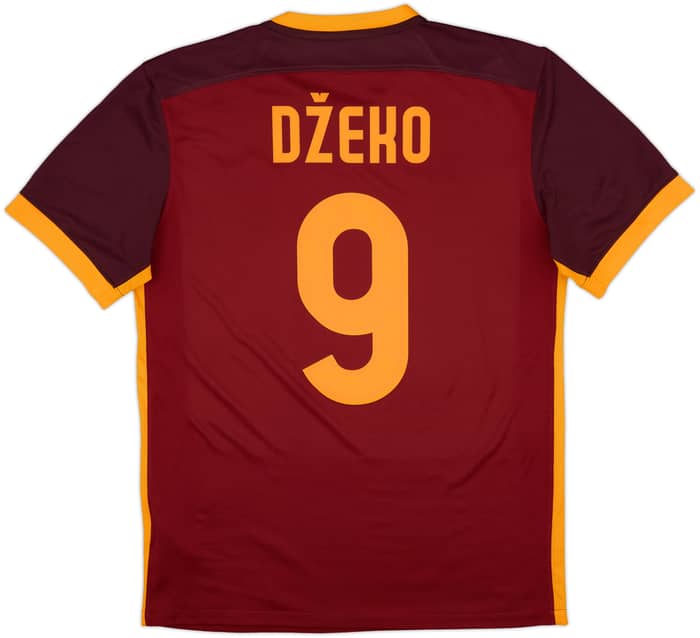 2015-16 Roma Home Shirt Dzeko #9 - 9/10 - (M)