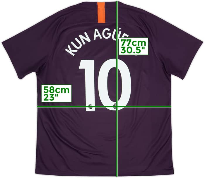 2018-19 Manchester City Third Shirt Kun Aguero #10 - 8/10 - (XL)