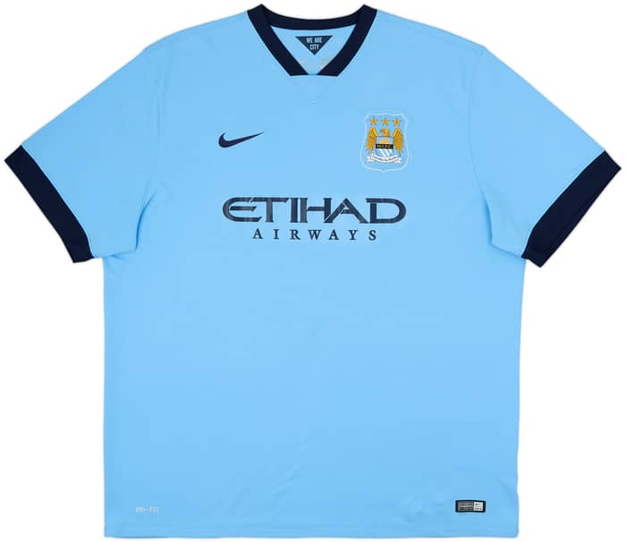 2014-15 Manchester City Home Shirt Silva #21 - 8/10 - (3XL)