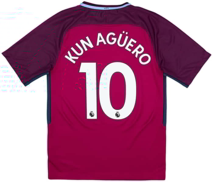 2017-18 Manchester City Away Shirt Kun Aguero #10 - 10/10 - (S)