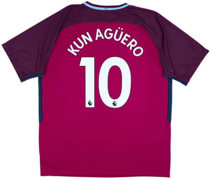 2017-18 Manchester City Visitante Camiseta Kun Aguero #10 - 9/10 - (XL)