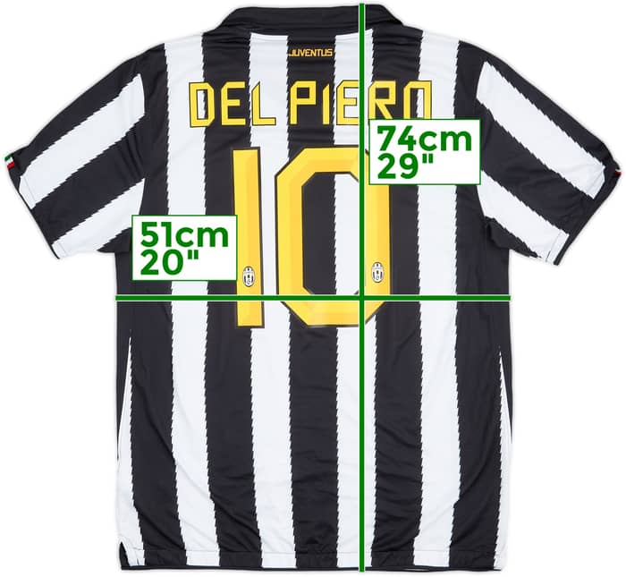 2010-11 Juventus Home Shirt Del Piero #10 - 6/10 - (L)