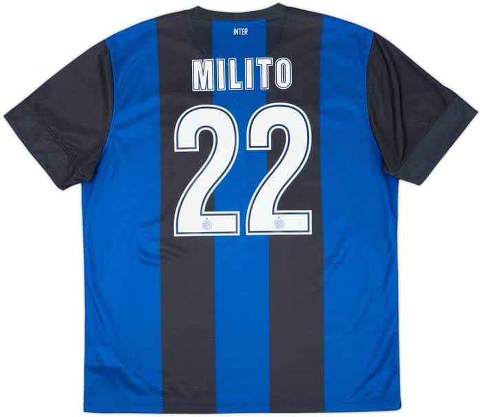 Camiseta de local del Inter Milan 2012-13 Milito #22 - 6/10 - (XL)