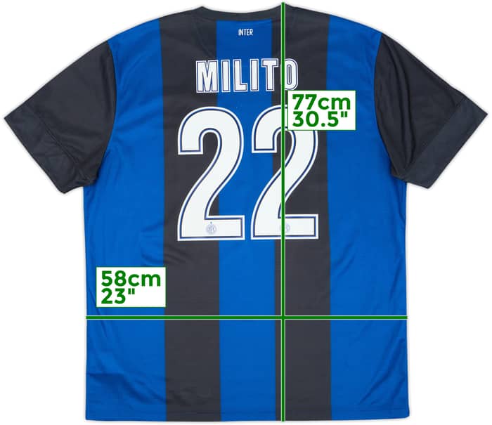 Camiseta de local del Inter Milan 2012-13 Milito #22 - 6/10 - (XL)