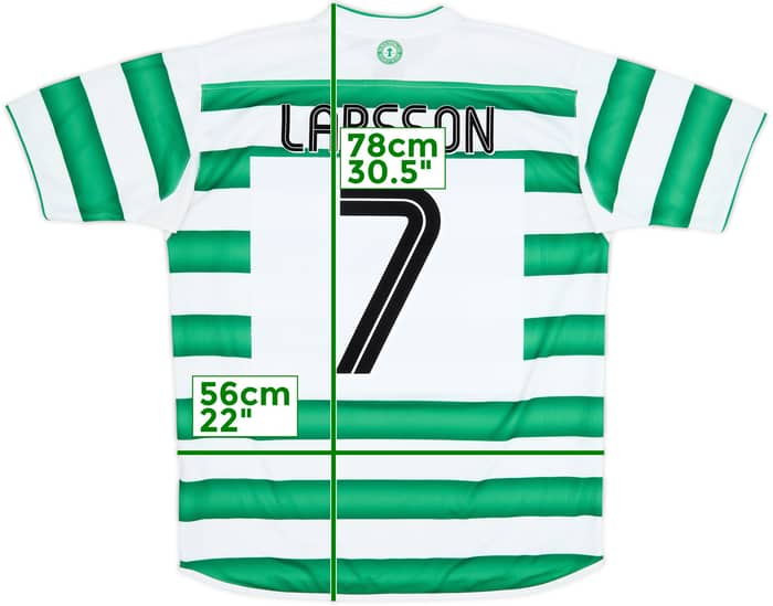2003-04 Celtic Camiseta Local Larsson #7 - 8/10 - (L)