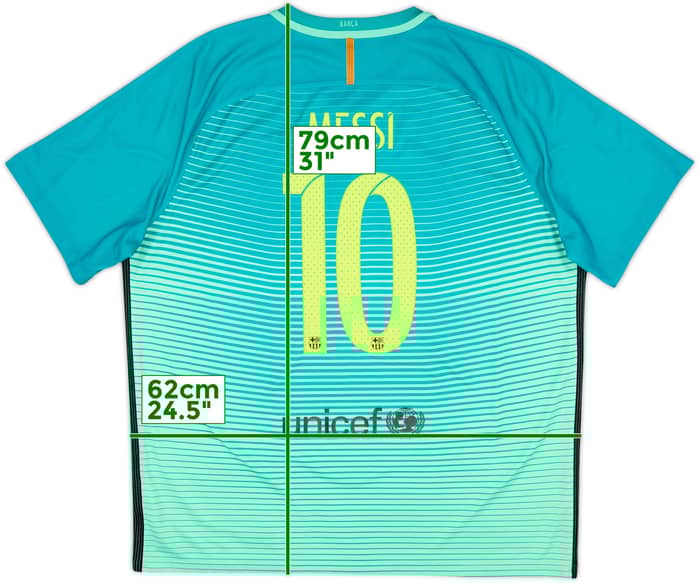 2016-17 Barcelona Third Shirt Messi #10 - 6/10 - (XXL)