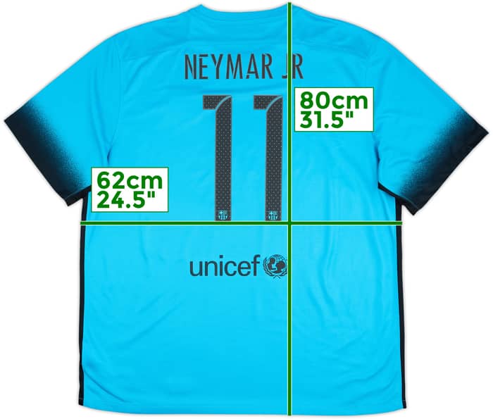 2015-16 Barcelona Third Shirt Neymar Jr #11 - 8/10 - (XXL)