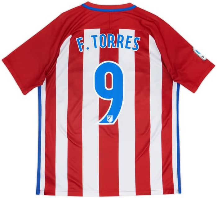 2016-17 Atletico Madrid Home Shirt Torres #9 - 5/10 - (L)