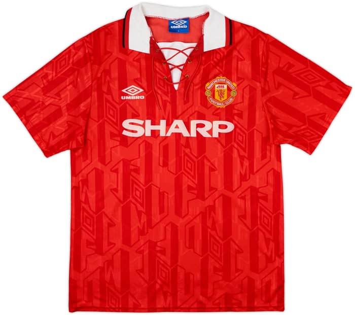 1992-94 Manchester United Home Shirt Cantona #7 - 6/10 - (L)