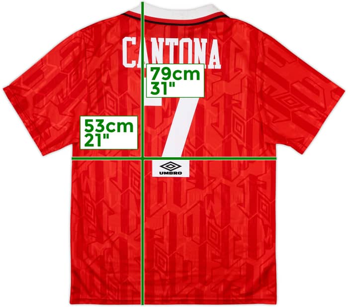 1992-94 Manchester United Home Shirt Cantona #7 - 6/10 - (L)