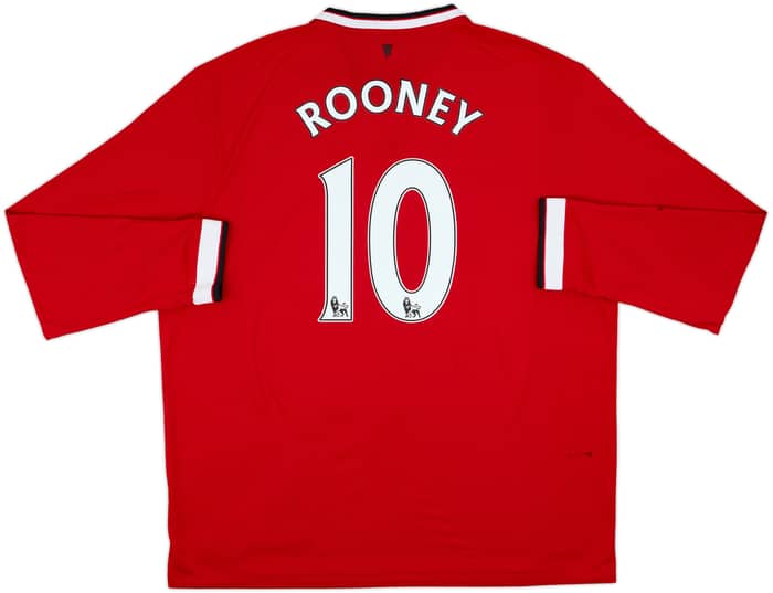 2014-15 Manchester United Home L/S Shirt Rooney #10 - 7/10 - (XXL)