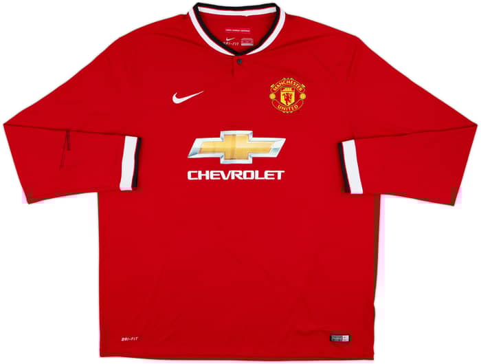 2014-15 Manchester United Home L/S Shirt Rooney #10 - 7/10 - (XXL)