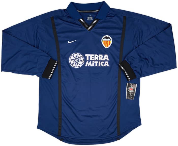 2000-01 Valencia Player Issue Away L/S Shirt #5 - (L)