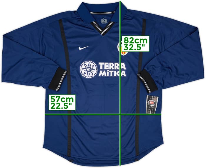 2000-01 Valencia Player Issue Away L/S Shirt #5 - (L)