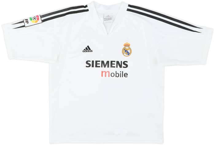 2004-05 Real Madrid Home Shirt Sergio Ramos #4 - 7/10 - (M.Boys)