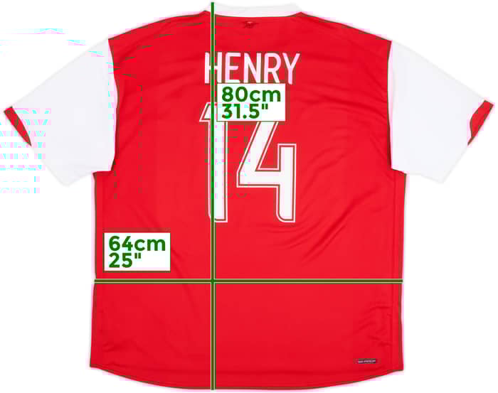 2006-08 Arsenal Camiseta de local Henry #14 - 5/10 - (XXL)