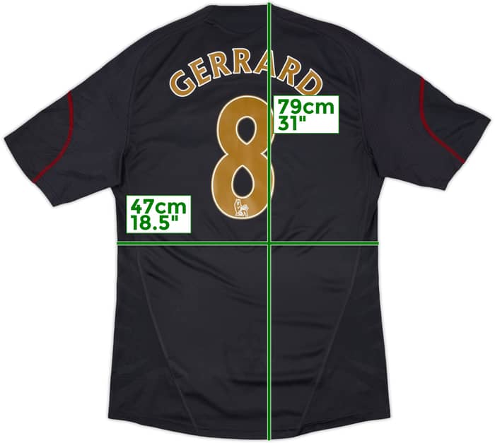 2009-10 Liverpool Away Shirt Gerrard #8 - 7/10 - (M)