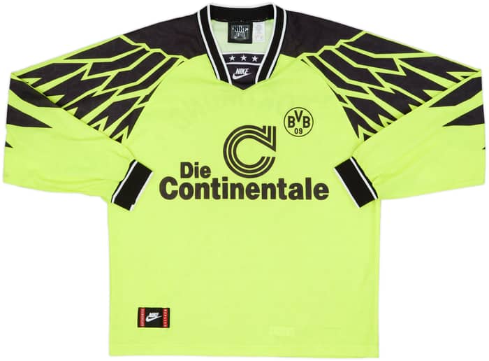 1994-95 Borussia Dortmund Squad Signed Home L/S Shirt - 6/10 - (XL)