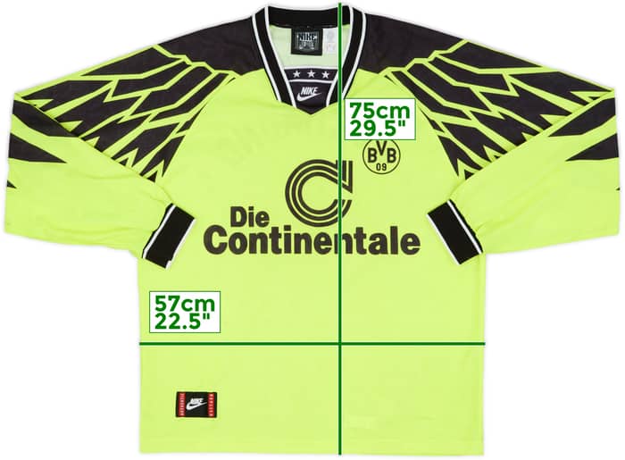 1994-95 Borussia Dortmund Squad Signed Home L/S Shirt - 6/10 - (XL)